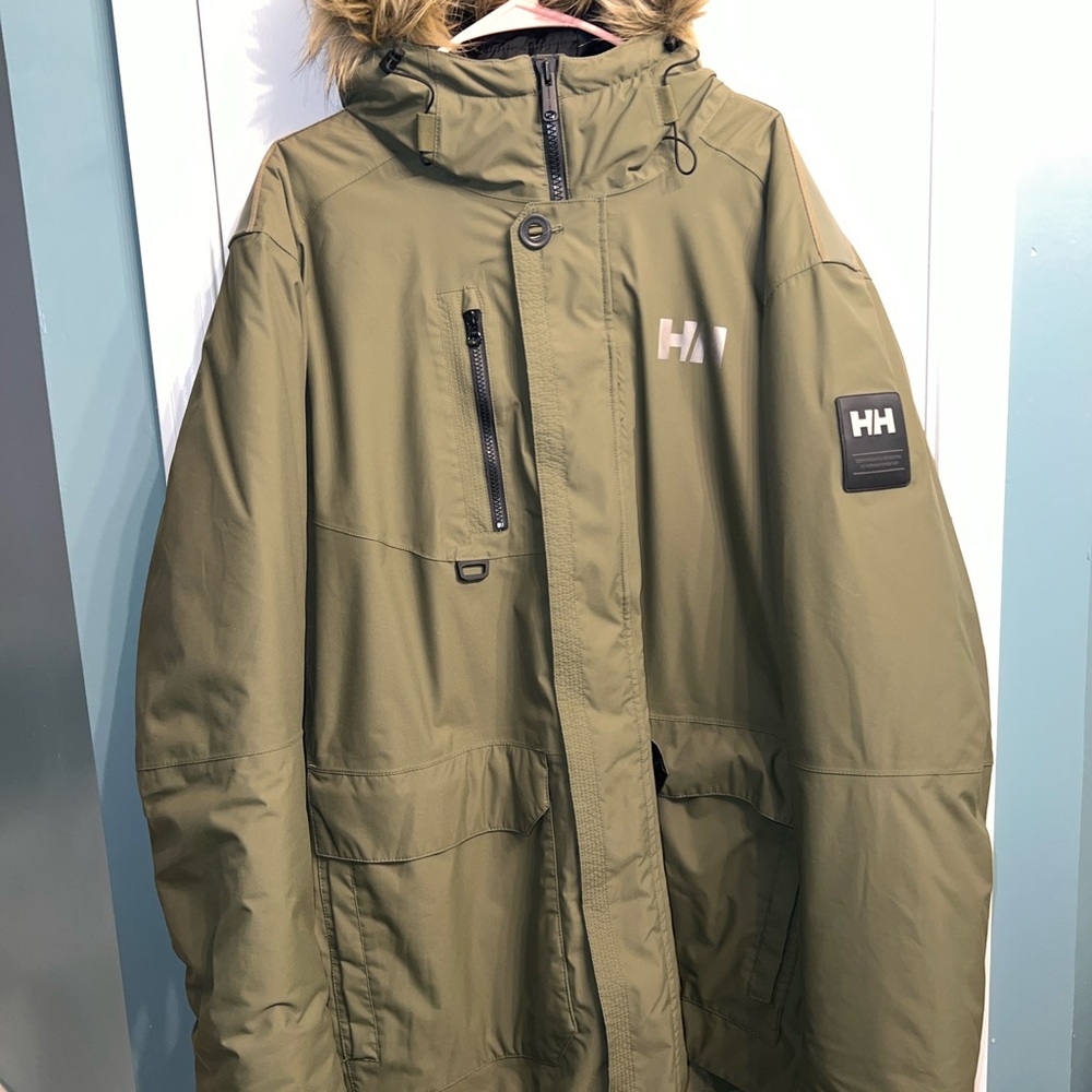 Helly Hansen Men’s Svalbard Parka 2X Olive Green